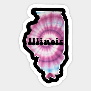 Illinois Tie Dye Sticker